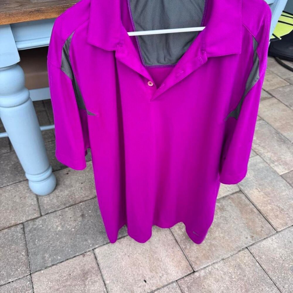 Golf Dri-Fit Polo Shirt Men's Size Large Purple Polo